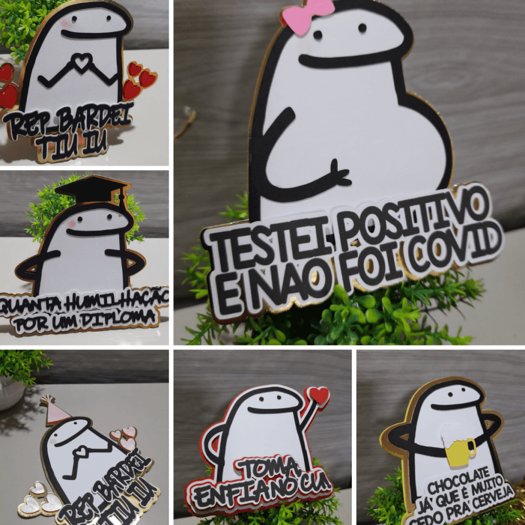 ARQUIVO Topo de bolo Florkofcows - Topo e corte