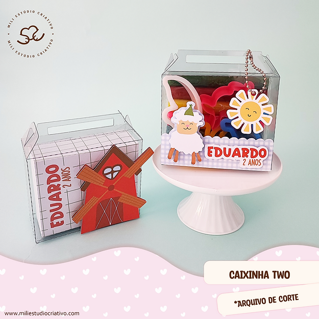 Caixa com balinhas personalizadas - Cloé Papelaria Artesanal