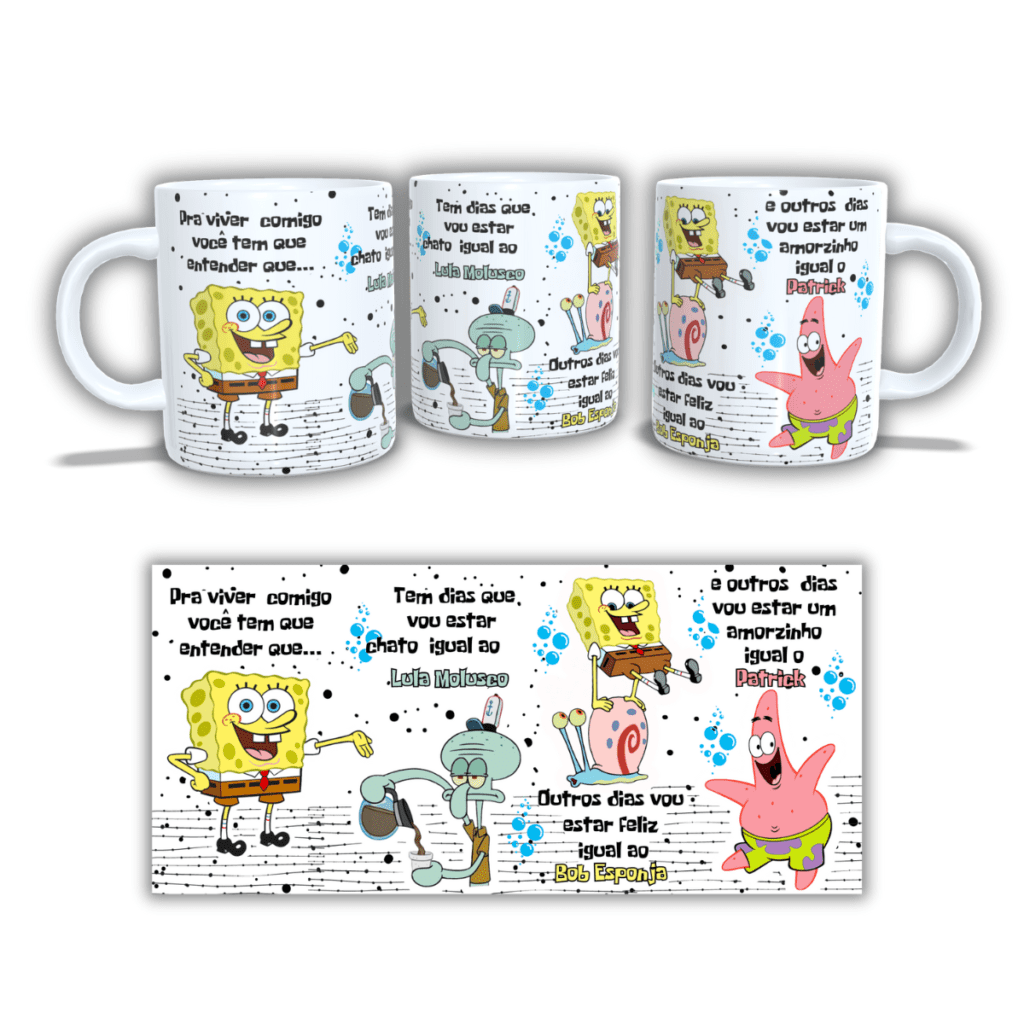 Caneca Bob Esponja - Todos Os Dias Me Ligam