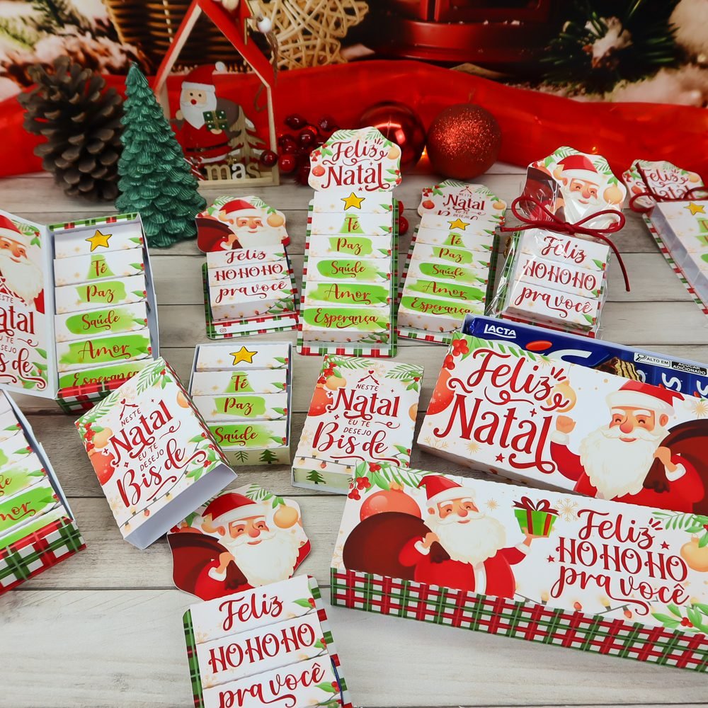 DIY de Natal : Como fazer Caixinha para Chocolate BIS com arquivo para  recorte 