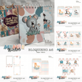 Mamãe Bicho - Bloquinhos + Ilustrações + Papéis
