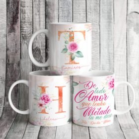 Kit Floral Alfabeto - Estampas p/Canecas