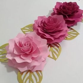 Molde para Rosa + folha