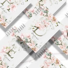 Kit Cadernos Alfabeto Floral