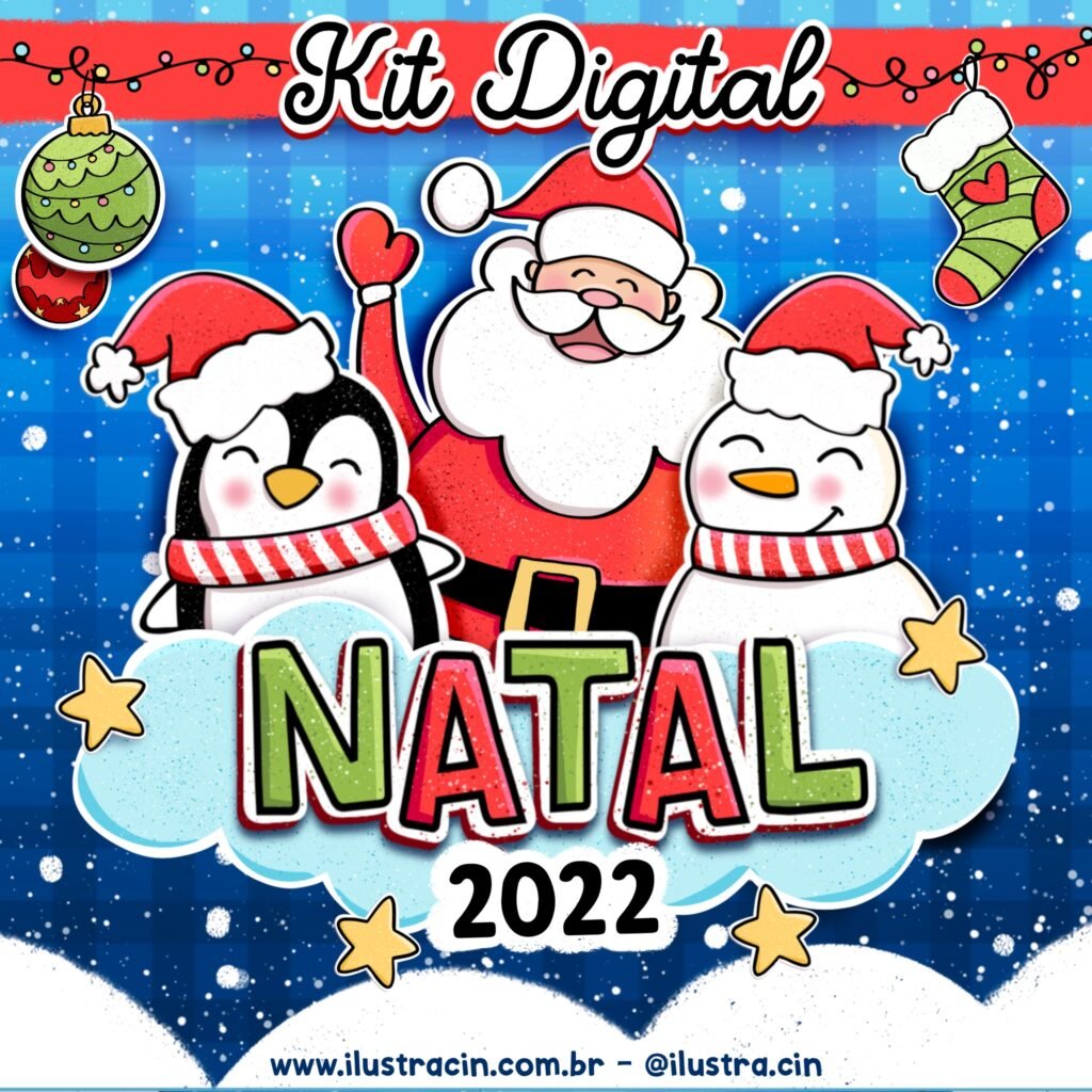 Kit Digital Natal de Jesus – Para colorir – Cliparts em aquarela - Nick  Design