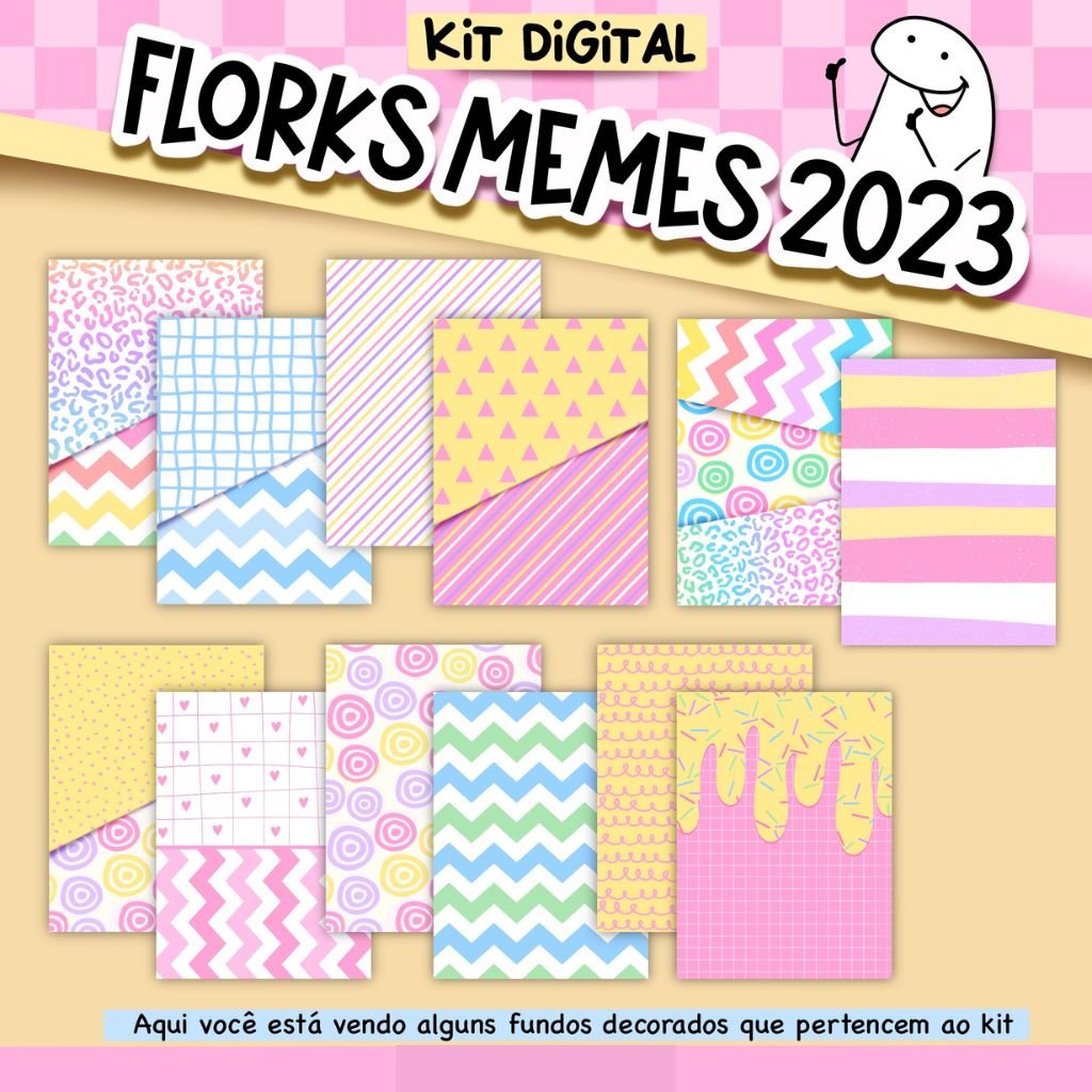 Kit Digital Flork Meme - 80 arquivos