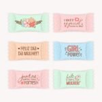 Kit Printables Mulheres - Balinha/chocolate 90g/kitkat/brinco/elástico - Imagem 2