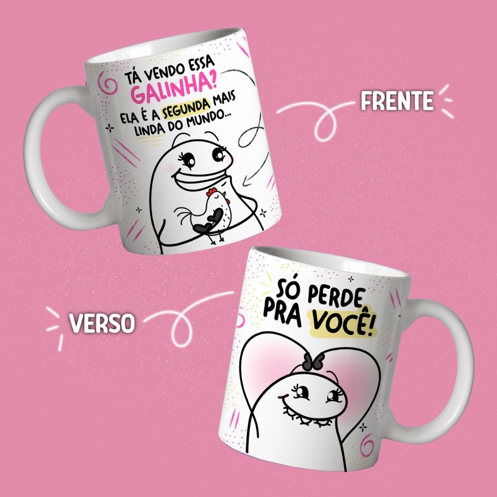 Caneca meme FLORK para amiga aniversariante, aniversário