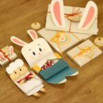 Kit Caixas-Envelope para Caderno de Atividades e Chocolate | Páscoa Coelho e Cordeiro