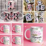 Estampas Canecas Floral Alfabeto - Dia das Mães - Imagem 2