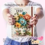 Caderno Pautado A5 + Bloquinho A6 – Tea Cup and Pot