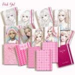 Combo 15 Capas A5 Pink Girl + Bolso Glitter