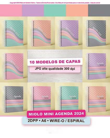 AGENDA 2024 A6 - CAPA FLORAL ROSA - 2DPP