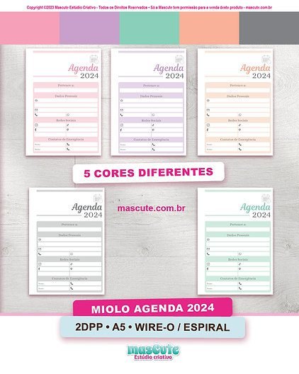 Miolo agenda 2023 pdf  Compre Produtos Personalizados no Elo7