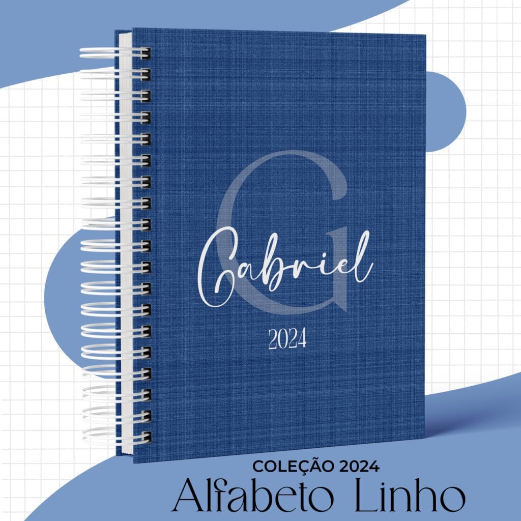Capas Alfabeto Linho - A5 Vertical | A6 Horizontal - Coleção 2024 (MS) - Imagem 1