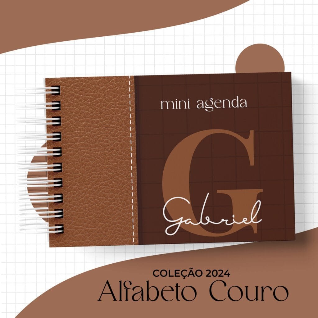 Capas Alfabeto Couro - A5 Vertical | A6 Horizontal - Coleção 2024 (MS) - Imagem 2
