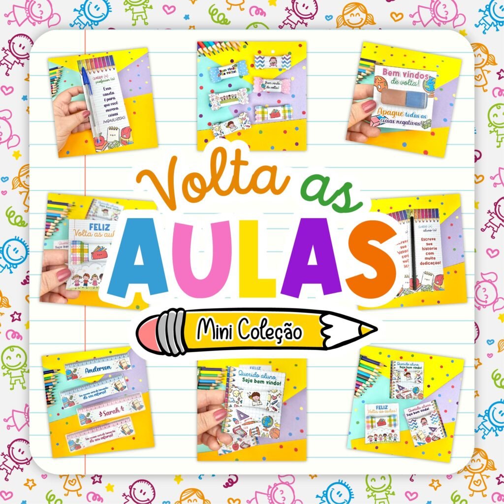 Coleção de adesivos de volta às aulas em espanhol