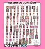 Kit Digital Mascotes 3D Rosa - Imagem 8