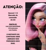 Kit Digital Mascotes 3D Rosa - Imagem 5