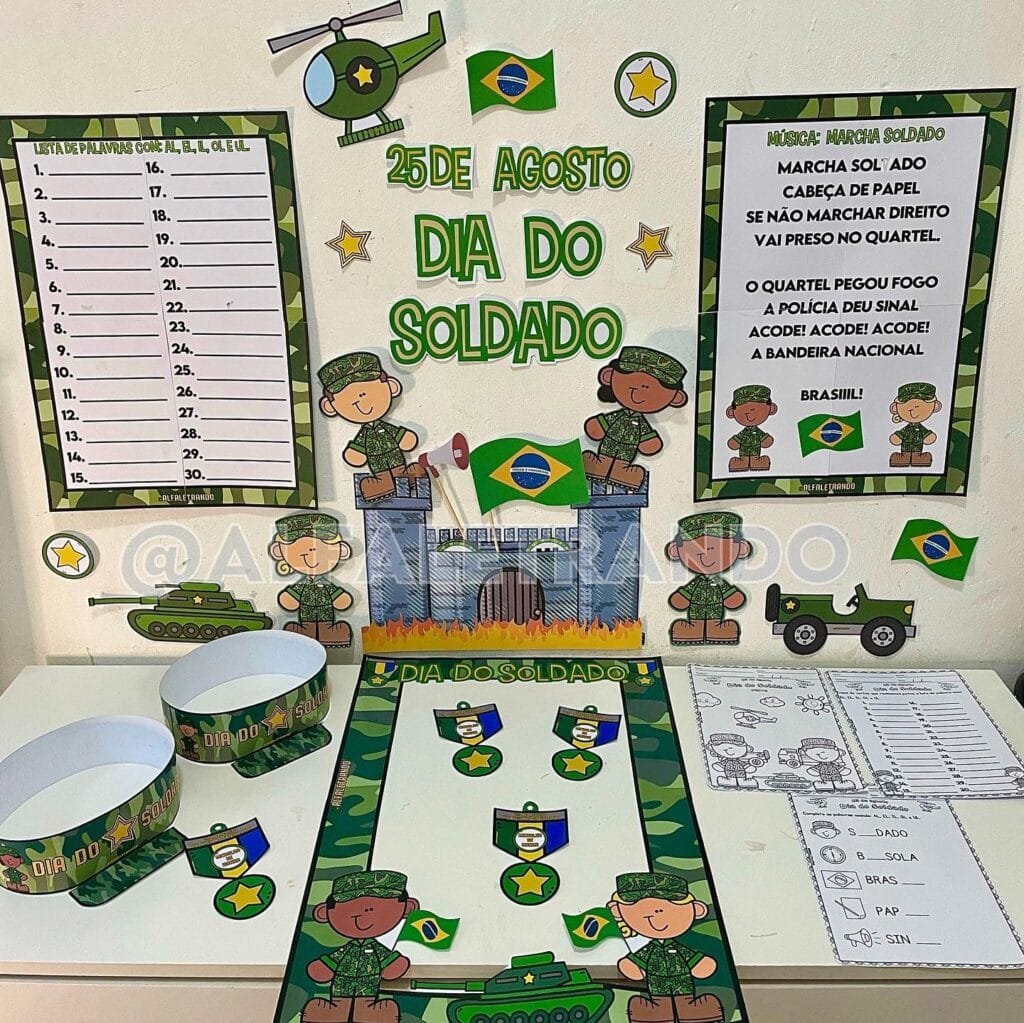 Atividade Alfabetizando - Dia do Soldado - Imagem 1