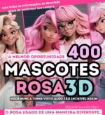 Kit Digital Mascotes 3D Rosa