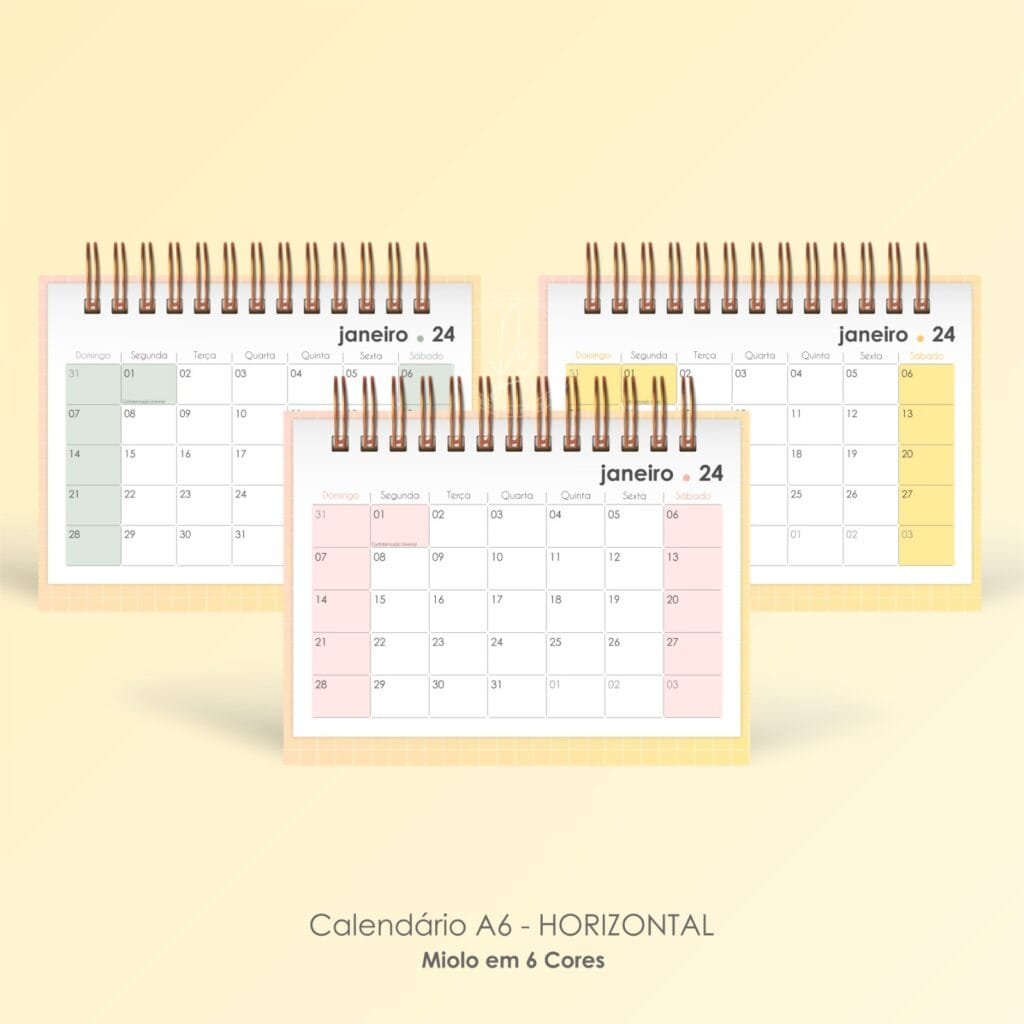 COMBO - Calendários de Mesa Lettering 2024 (Pocket | A6 | Mini | Display | Parede) - Imagem 11