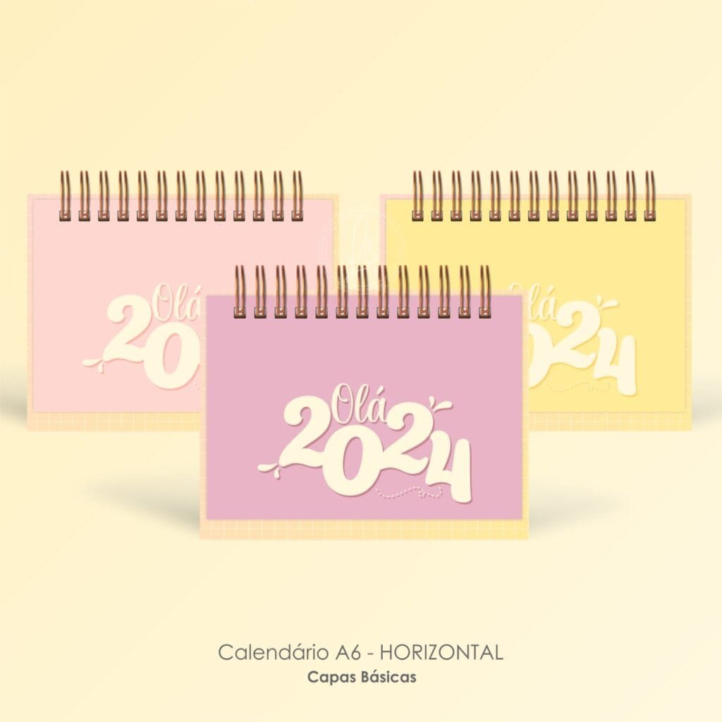 COMBO - Calendários de Mesa Lettering 2024 (Pocket | A6 | Mini | Display | Parede) - Imagem 14