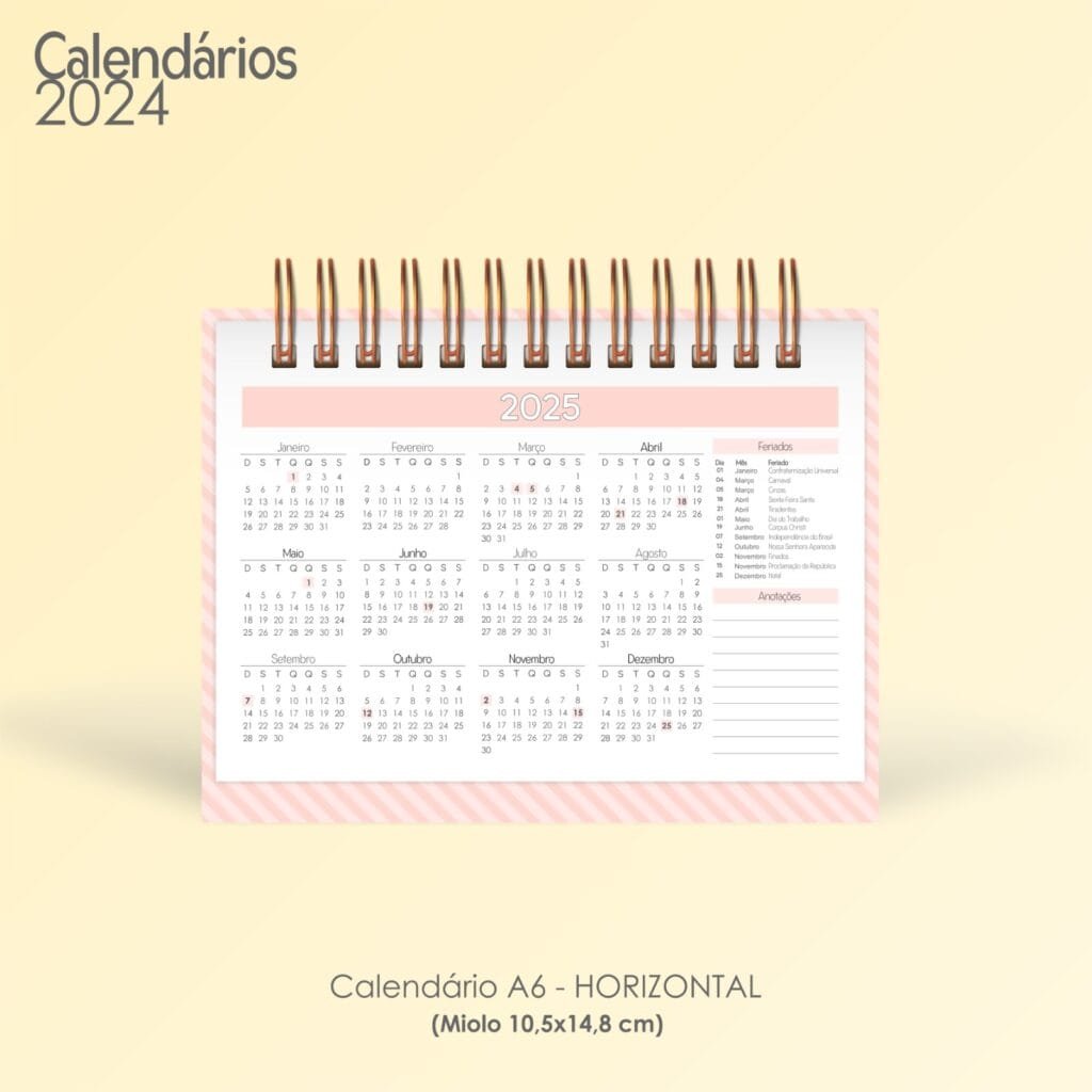 COMBO - Calendários de Mesa Lettering 2024 (Pocket | A6 | Mini | Display | Parede) - Imagem 18