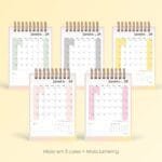 COMBO - Calendários de Mesa Lettering 2024 (Pocket | A6 | Mini | Display | Parede) - Imagem 2