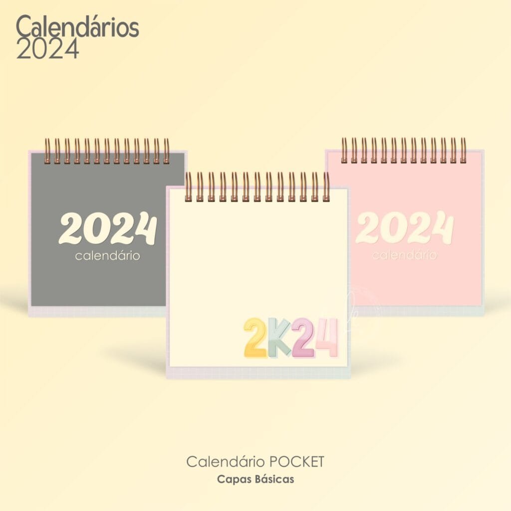 COMBO - Calendários de Mesa Lettering 2024 (Pocket | A6 | Mini | Display | Parede) - Imagem 29