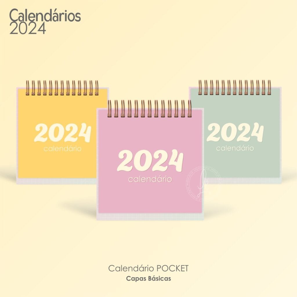 COMBO - Calendários de Mesa Lettering 2024 (Pocket | A6 | Mini | Display | Parede) - Imagem 31