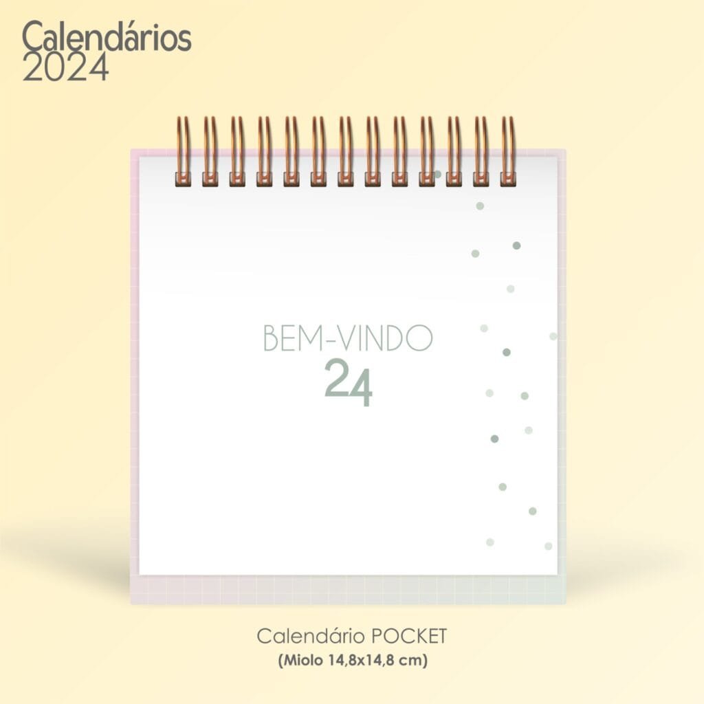 COMBO - Calendários de Mesa Lettering 2024 (Pocket | A6 | Mini | Display | Parede) - Imagem 27