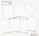 COMBO com 20 capas em PNG, 7 miolos de agendamento datado 2024