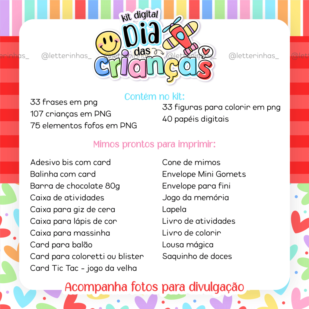 Dia das Crianças 2023 – Kit Digital + Mimos (Letterinhas) - Imagem 16
