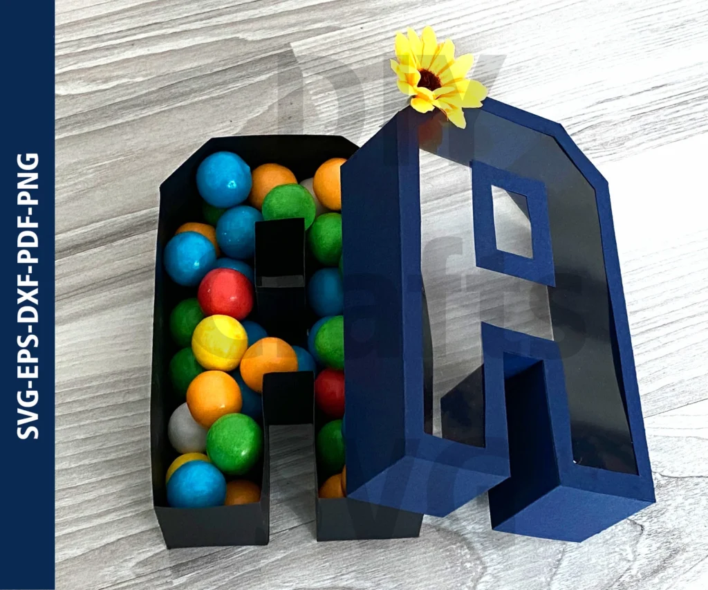 Moldes Letras Alfabeto 3D Shaker - Imagem 1