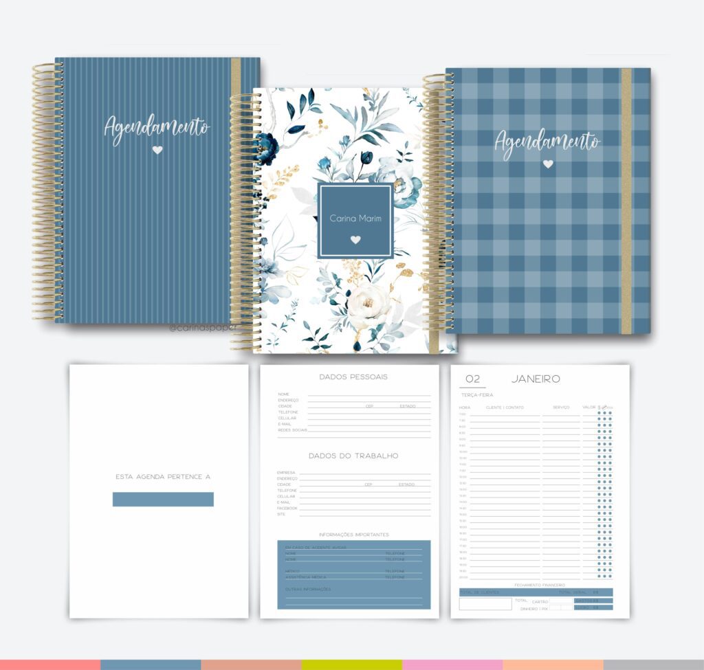 COMBO com 20 capas em PNG, 7 miolos de agendamento datado 2024 - Imagem 6