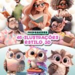 Ilustrações Professores Estilo 3D