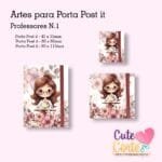 Pack Porta Post it- Professores N1 ( 15 artes – 5 modelos de cada tamanho) - Imagem 3