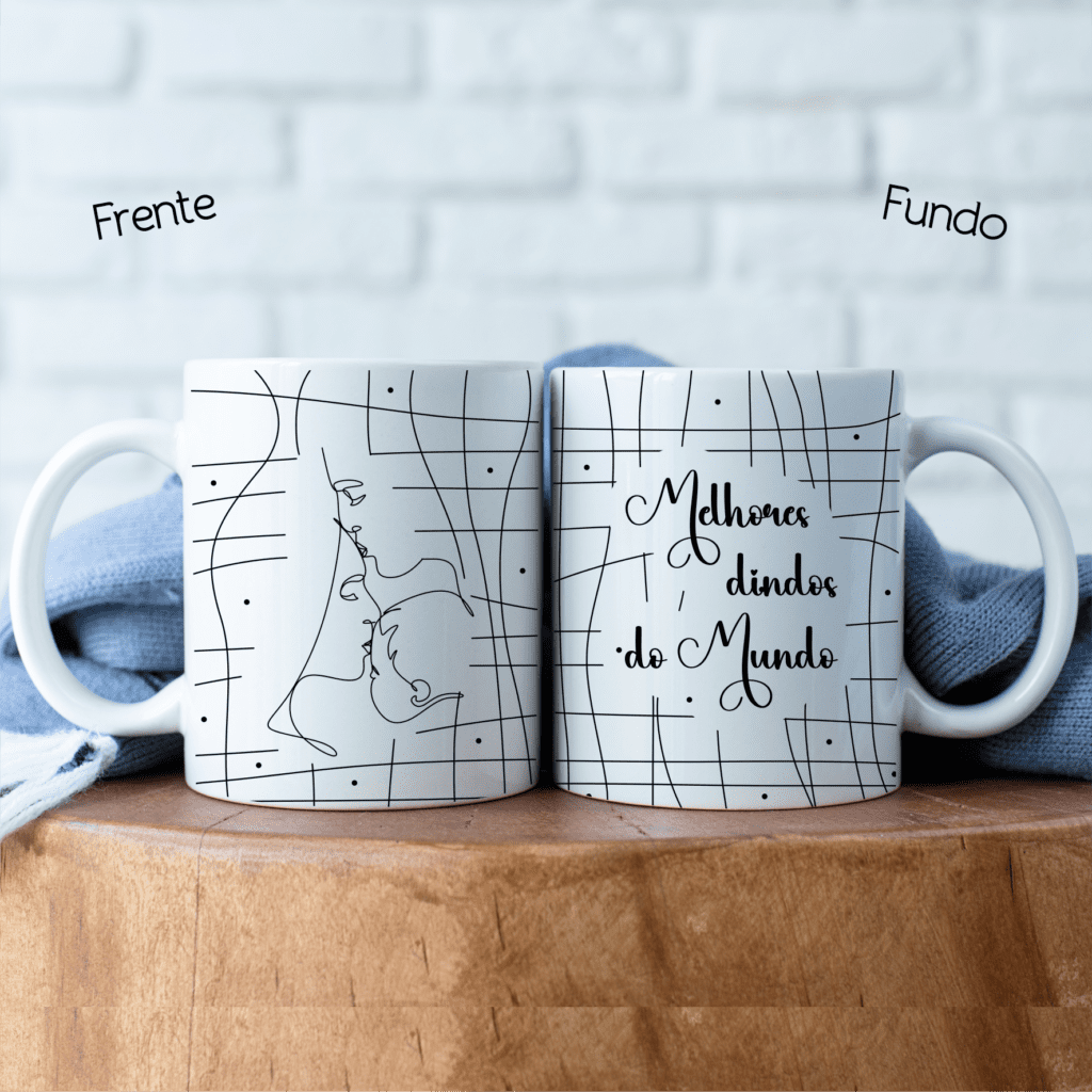 Combo Dindos em Linhas - Estampas Canecas (Lontrinhas) - Imagem 21