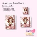 Pack Porta Post it- Professores N1 ( 15 artes – 5 modelos de cada tamanho)