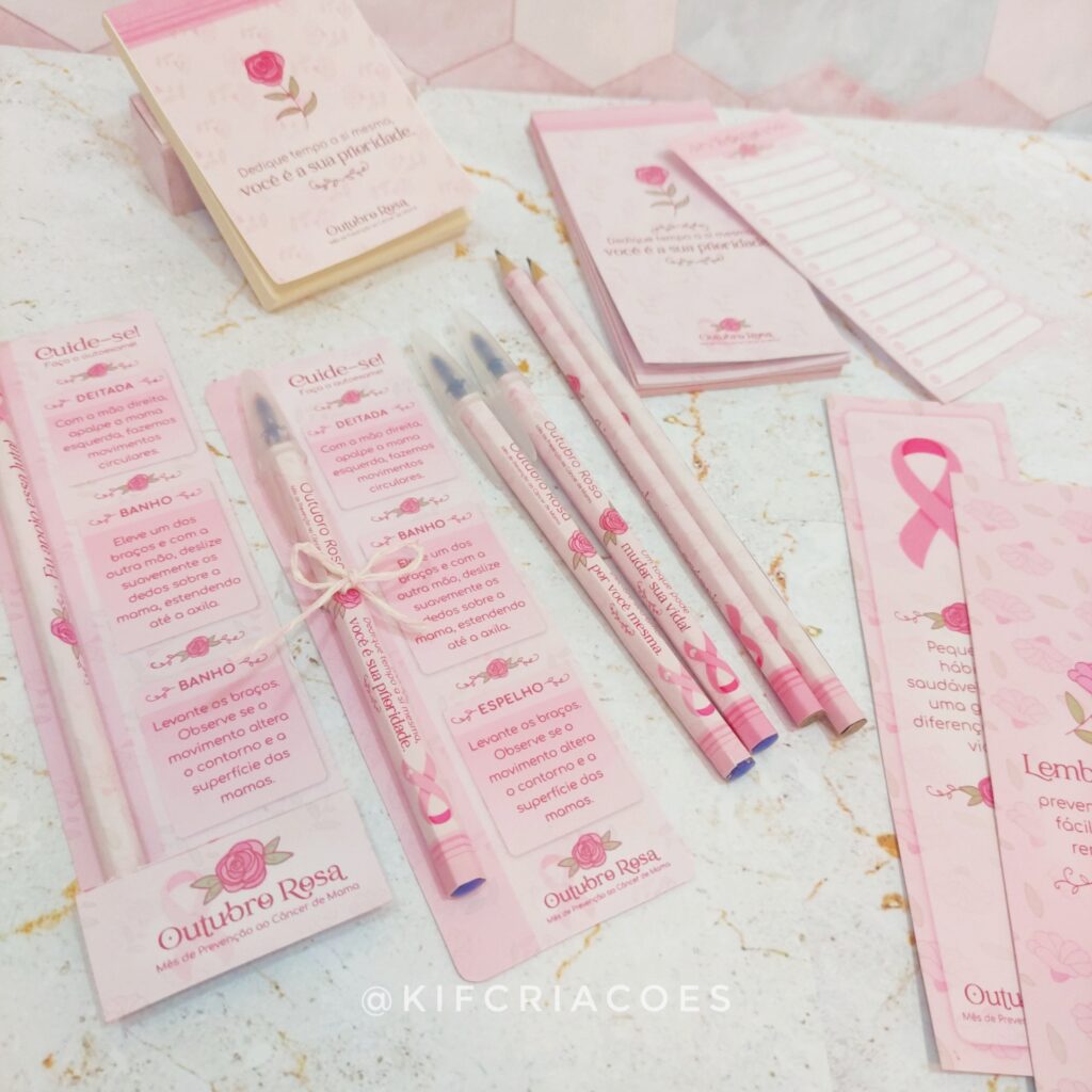 Kit Mimos Encadernação - Outubro Rosa 2023 (Kif) - Imagem 1