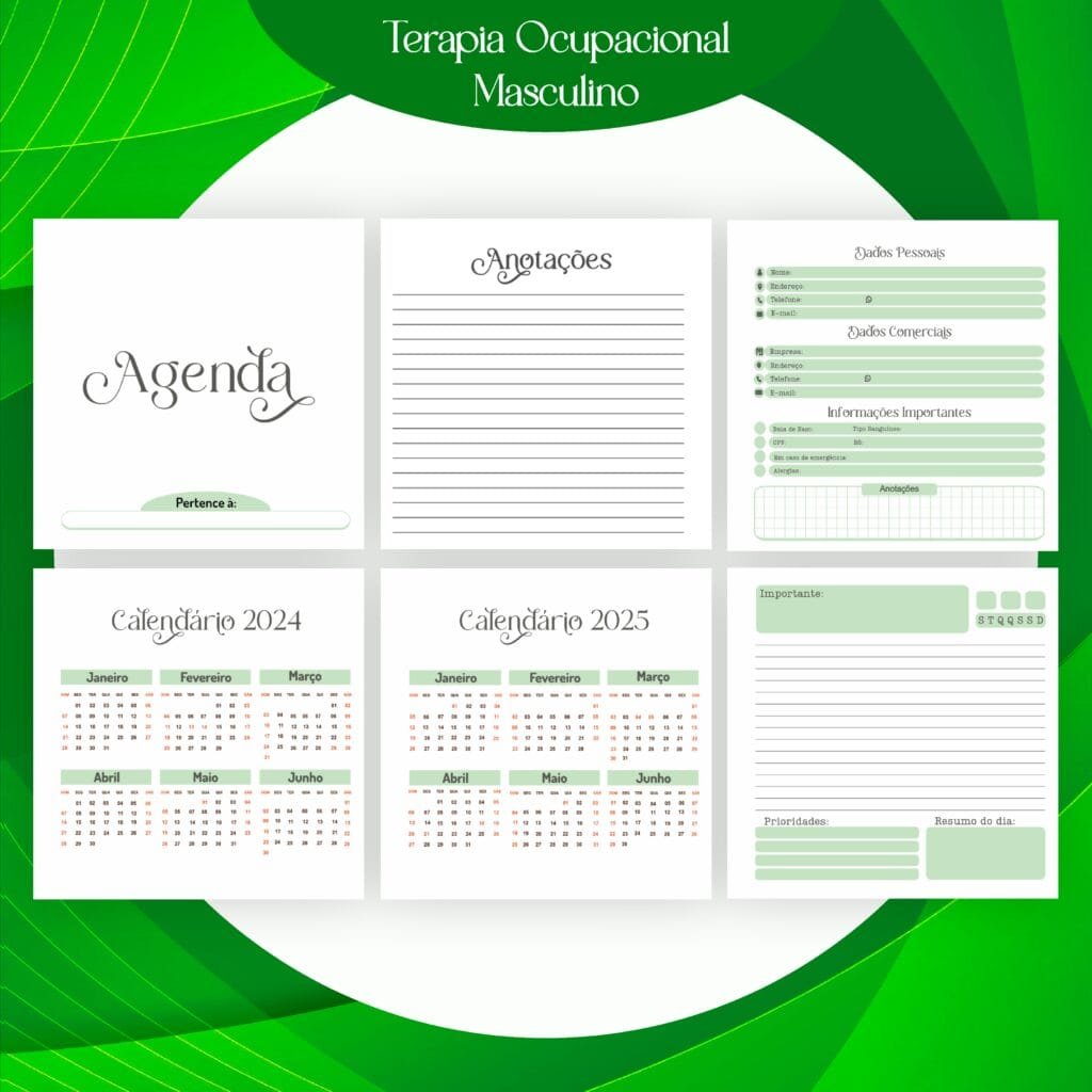 2 Combos Terapia Ocupacional Feminina | Masculina - Encadernação (Pamella) - Imagem 5