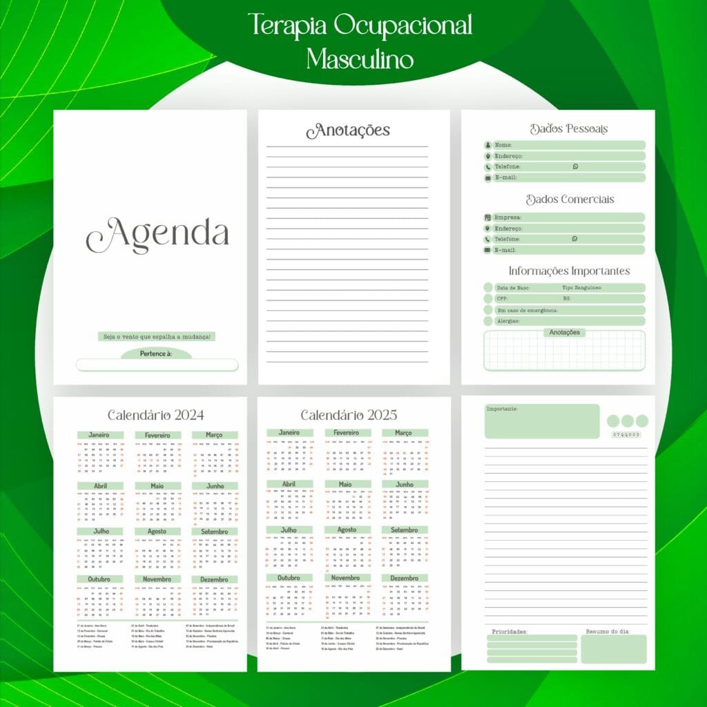 2 Combos Terapia Ocupacional Feminina | Masculina - Encadernação (Pamella) - Imagem 6