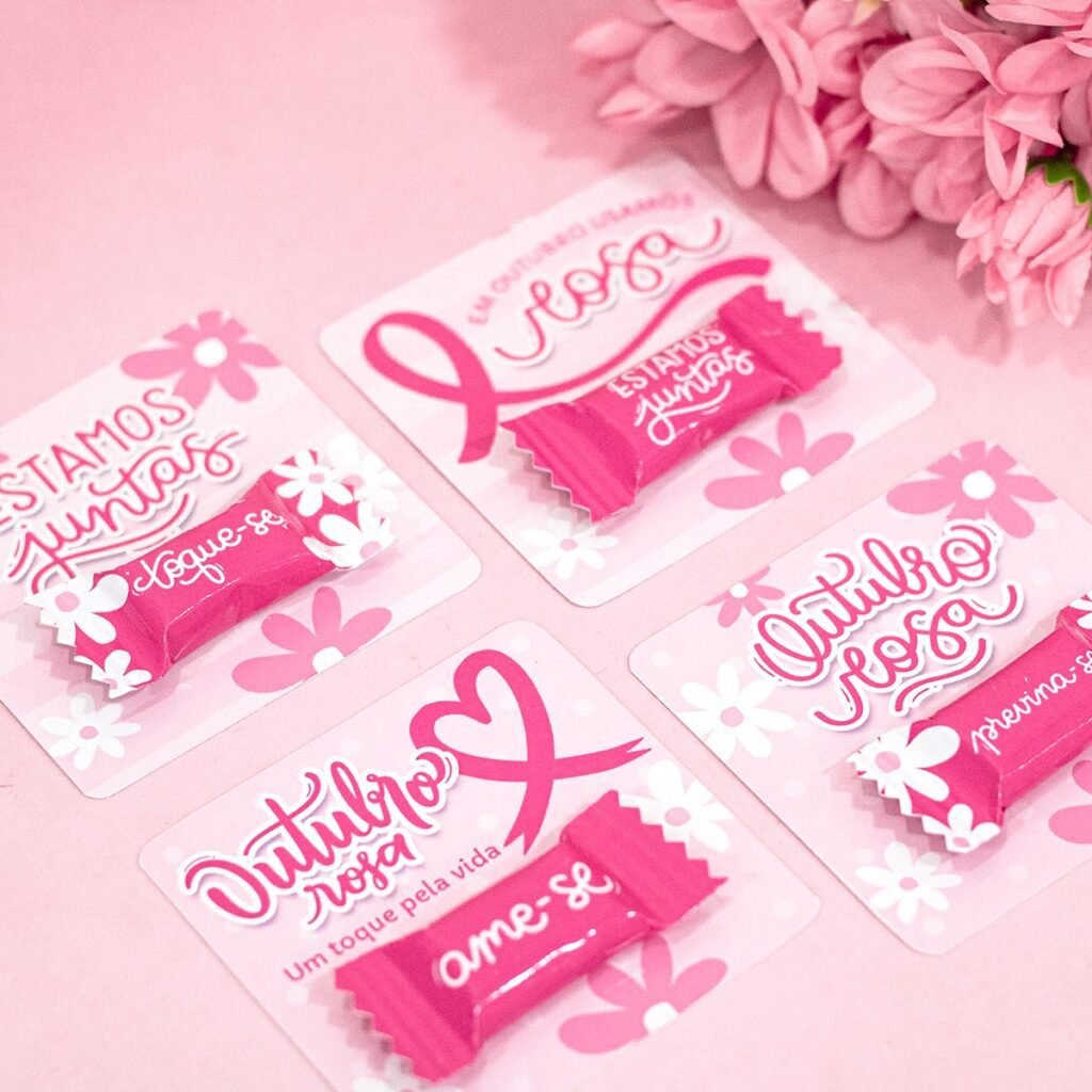 Card Com Balinha- Outubro Rosa