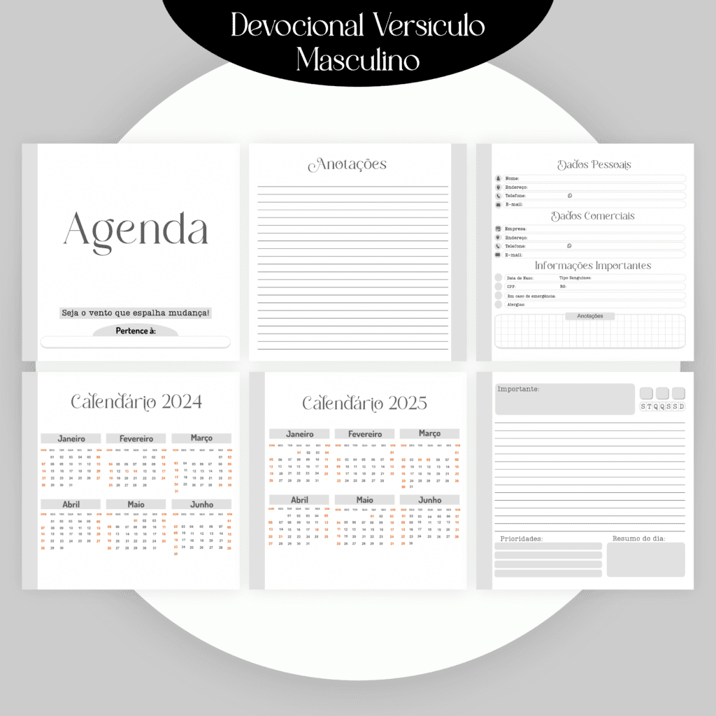 Combo Devocional Versiculo Masculino - Encadernação (Pamella) - Imagem 6