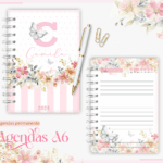 Agenda Permanente - A6 Floral Borboleta (Lina)