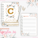 Agenda Permanente - A6 Floral Bege (Lina)