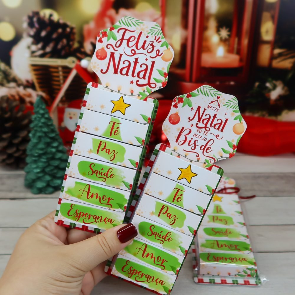 Porta Bis com 4 Bis Natal Personalizado