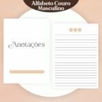 Combo Alfabeto Couro Masculino - Encadernação (Pamella) - Imagem 3