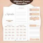 Combo Alfabeto Couro Masculino - Encadernação (Pamella) - Imagem 2